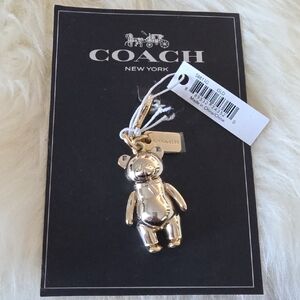 Adorable NWT Coach Teddy Bear Gold Charm 💛🧸❤️🎁